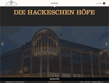 Tablet Screenshot of hackesche-hoefe.com